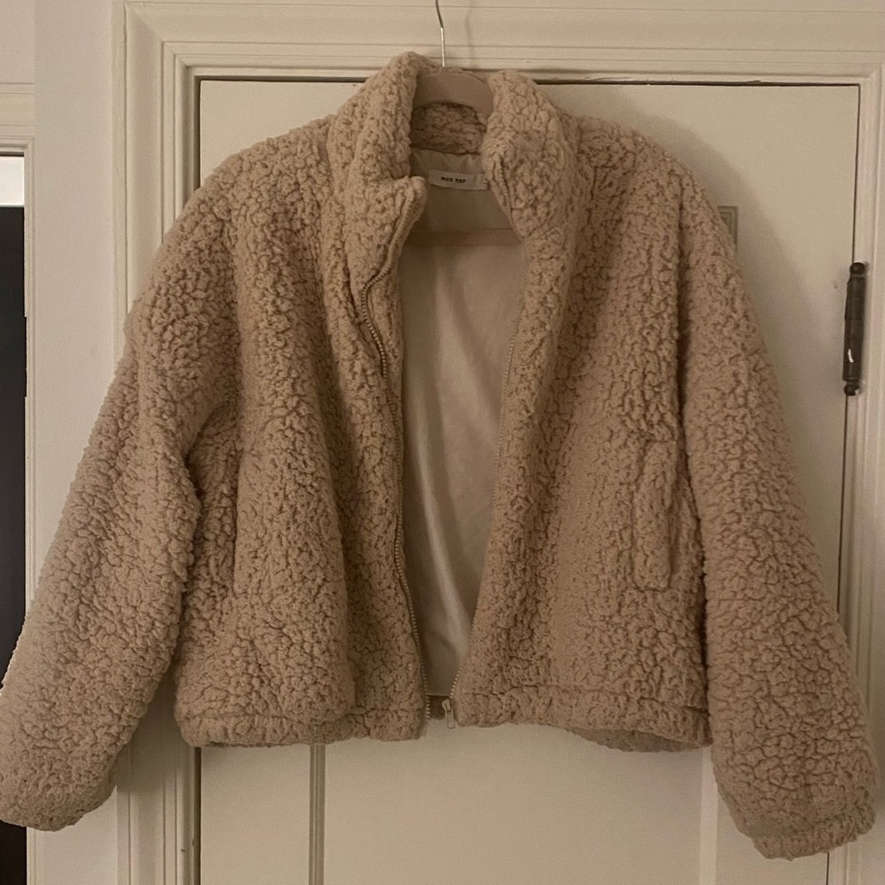 Sherpa zip up modern reformation jacket